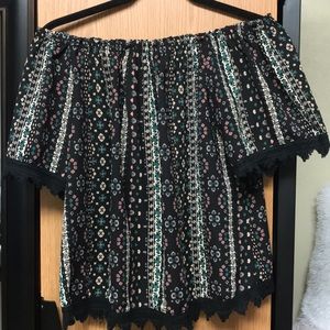 over the shoulders crop top!